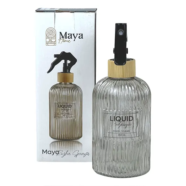 بطری محلول‌پاش دستی برند LIQUID با نازل قابل تنظیم، مناسب برای پاشش مواد شوینده، ضدعفونی‌کننده، آب و خوشبوکننده