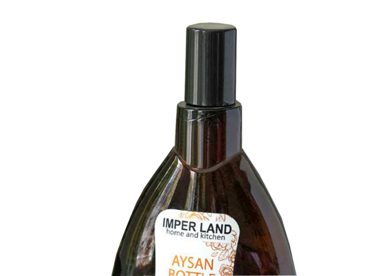 بطری پلاستیکی آیسان در رنگ قهوه‌ای دودی شفاف، مناسب نگهداری آب و انواع مایعات، قابل استفاده در خانه و سفر